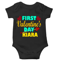 Load image into Gallery viewer, Custom Name First Valentine Rompers for Baby Girl- KidsFashionVilla
