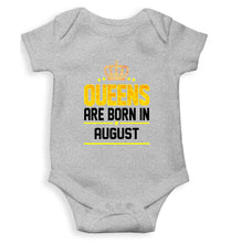 Load image into Gallery viewer, Queens Are  Born In August Rompers for Baby Girl- KidsFashionVilla
