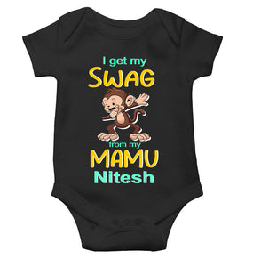 Custom Name Swag From My Mamu Rompers for Baby Boy- KidsFashionVilla