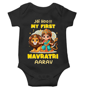 Custom Name Jai Hoo !!! My First Navratri Rompers for Baby Boy- KidsFashionVilla