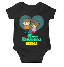 Load image into Gallery viewer, Custom Name Happy Bhai Dooj Rompers for Baby Girl- KidsFashionVilla
