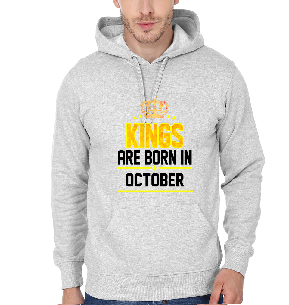 Kings Are Born In October Men Hoodies-KidsFashionVilla
