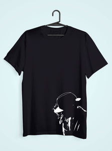 Smokey man Women Half Sleeves T-shirt- KidsFashionVilla
