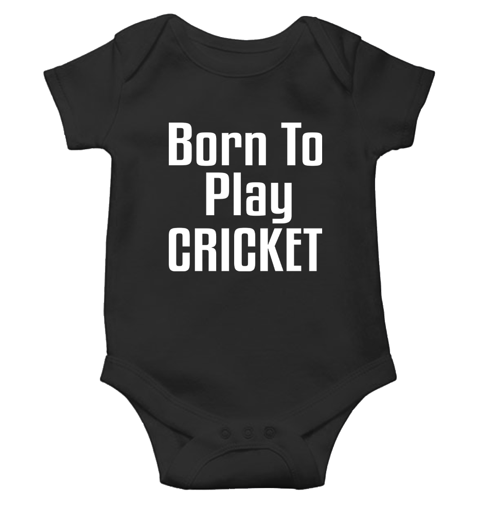 Born To Play Cricket World Cup Cricket Rompers for Baby Boy- KidsFashionVilla