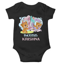 Load image into Gallery viewer, Custom Name 10 Month Birthday Teddy Design Rompers for Baby Boy- KidsFashionVilla
