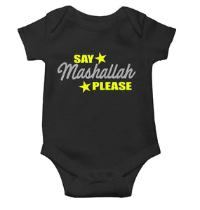 Say Mashallah Please Eid Rompers for Baby Boy- KidsFashionVilla