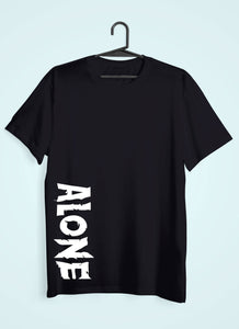 Alone Women Half Sleeves T-shirt- KidsFashionVilla