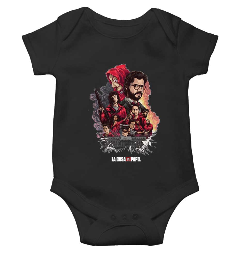 La Casa Da Papel Money Heist  Web Series Rompers for Baby Girl- KidsFashionVilla