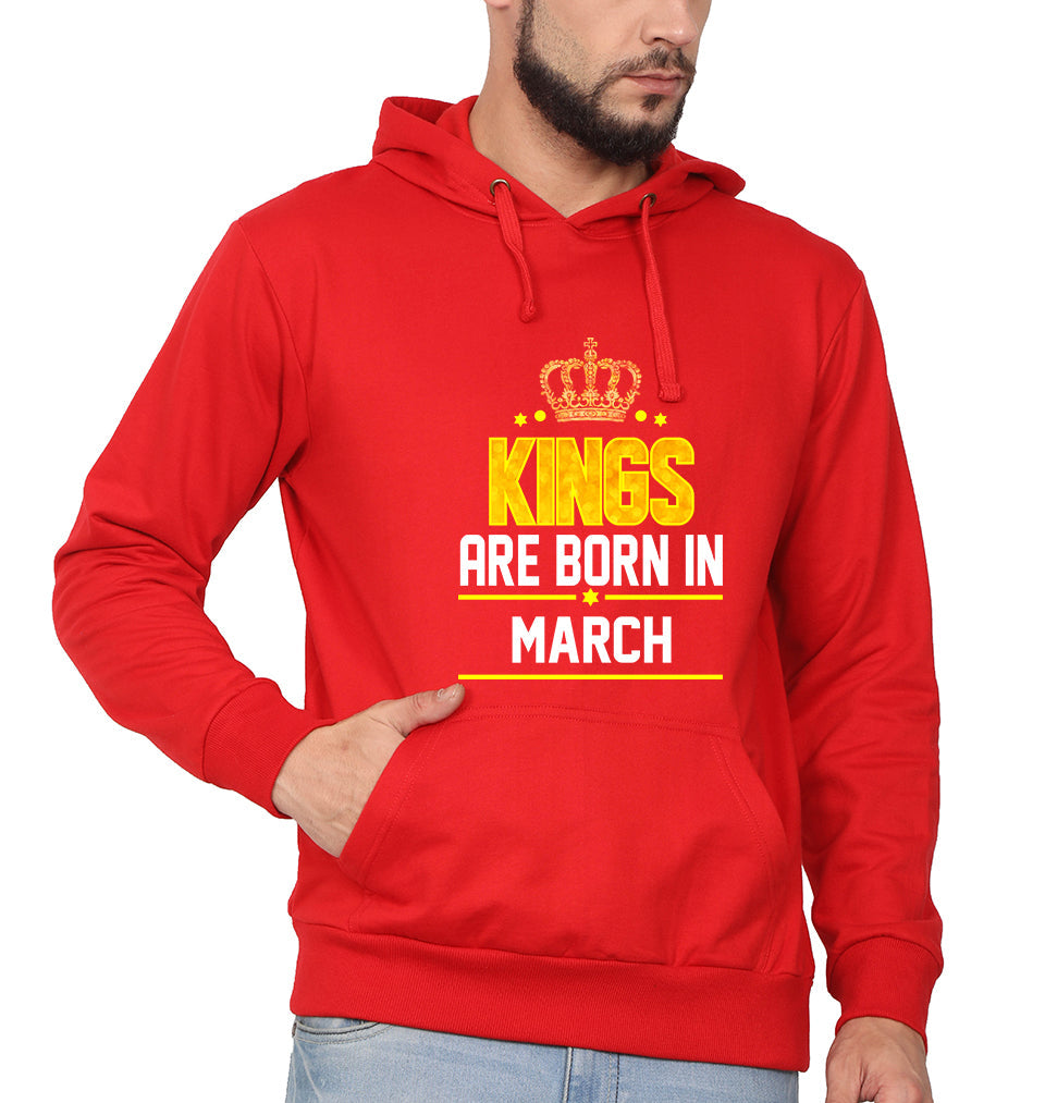 Kings Are Born In March Men Hoodies-KidsFashionVilla