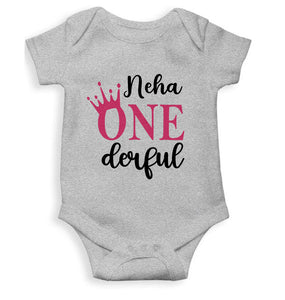 Custom Name First Birthday Rompers for Baby Girl- KidsFashionVilla