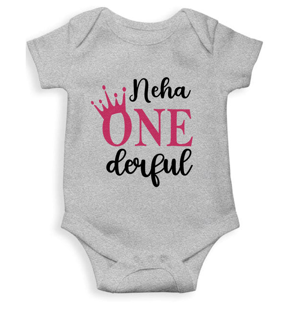 Custom Name First Birthday Rompers for Baby Girl- KidsFashionVilla