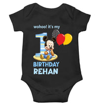 Load image into Gallery viewer, Custom Name Its My First Birthday Rompers for Baby Boy- KidsFashionVilla
