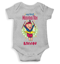 Load image into Gallery viewer, Custom Name My First Navratri Rompers for Baby Boy- KidsFashionVilla
