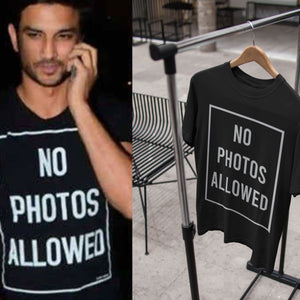 No Photos Allowed Shushant Singh Rajput Celebrity T-shirt- KidsFashionVilla