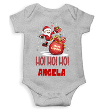 Load image into Gallery viewer, Customized Name Ho! Ho! Ho! Christmas Rompers for Baby Girl- KidsFashionVilla
