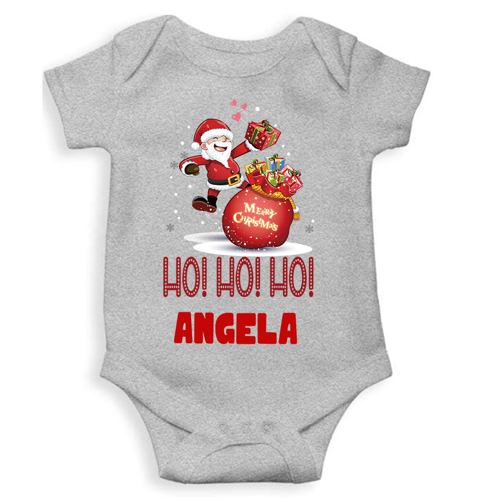 Customized Name Ho! Ho! Ho! Christmas Rompers for Baby Girl- KidsFashionVilla