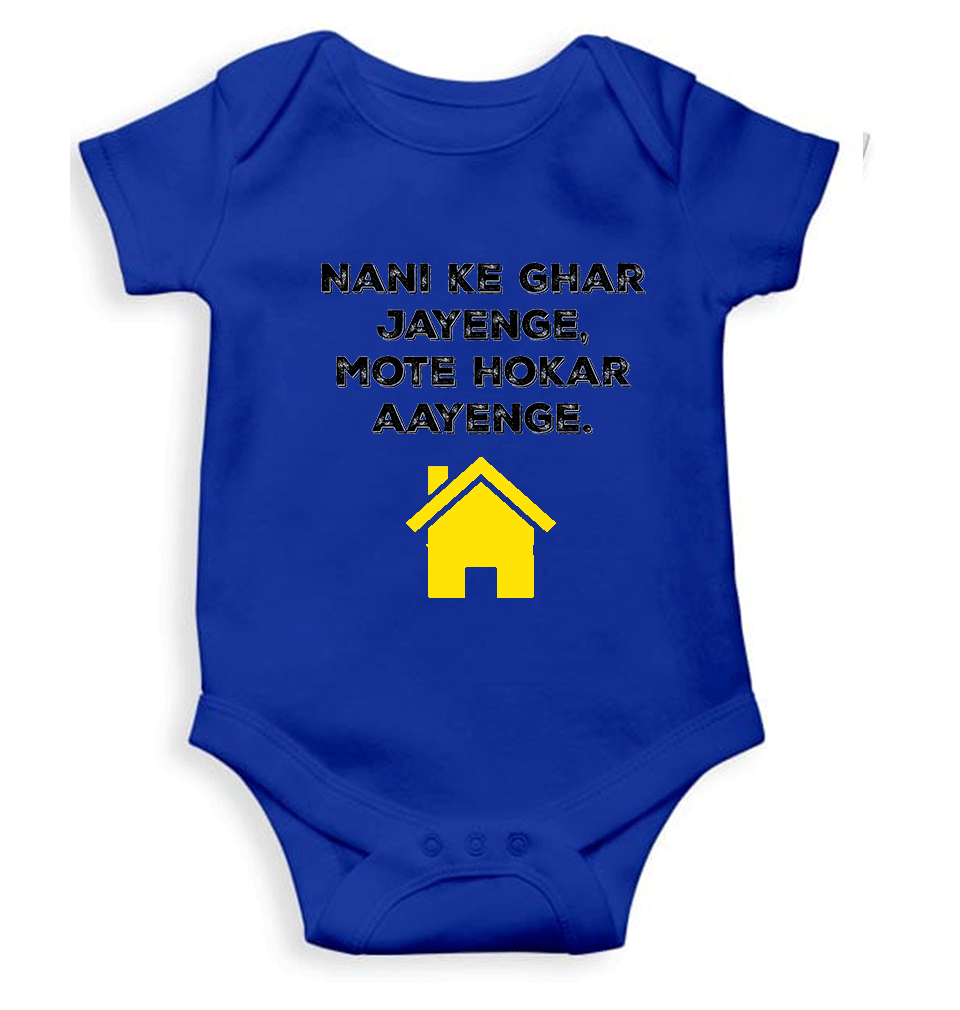 Nani Ke Ghar Jayege Rompers for Baby Girl- KidsFashionVilla