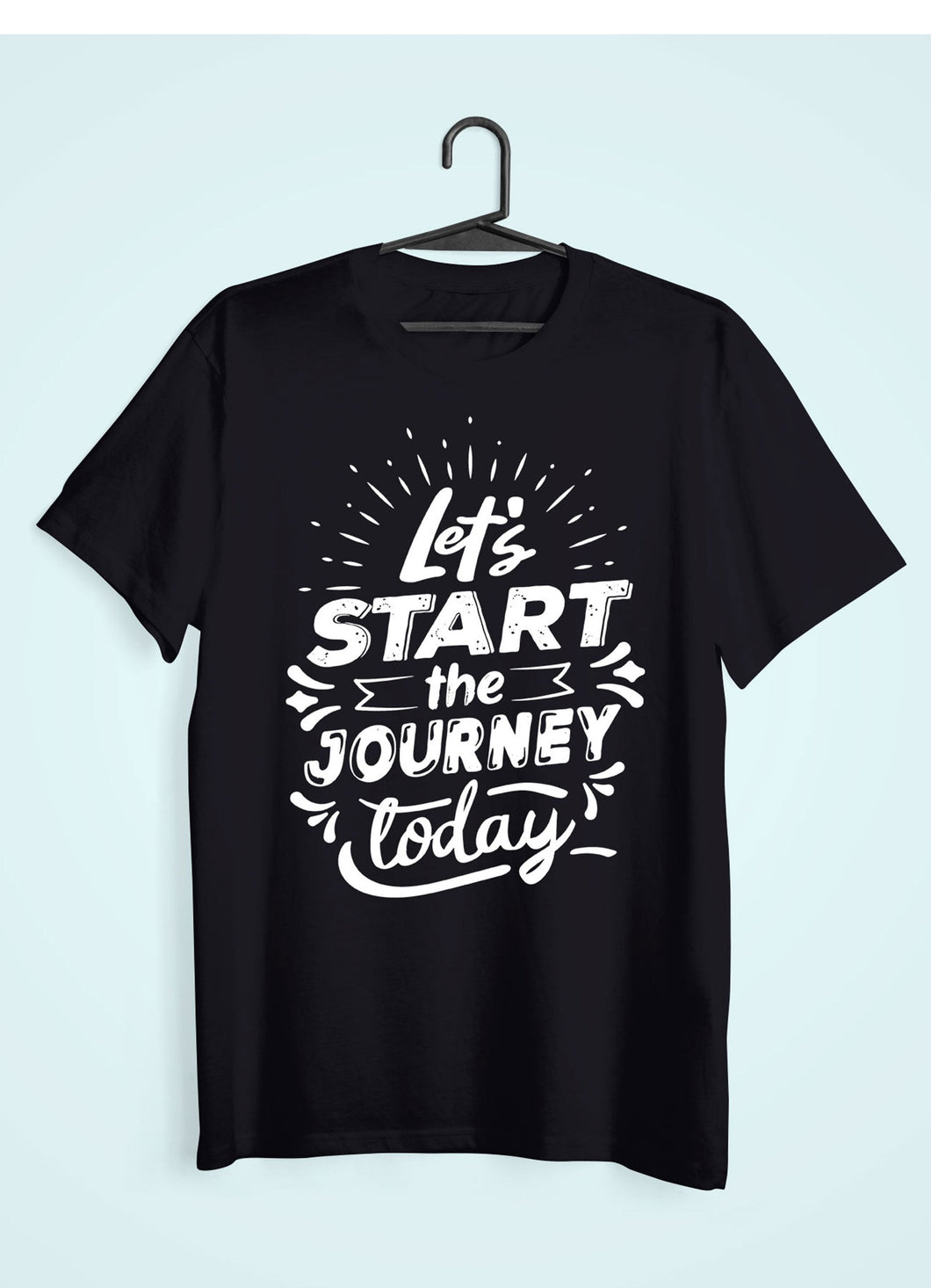 Lets Start The Journey Mens Half Sleeves T-shirt- KidsFashionVilla