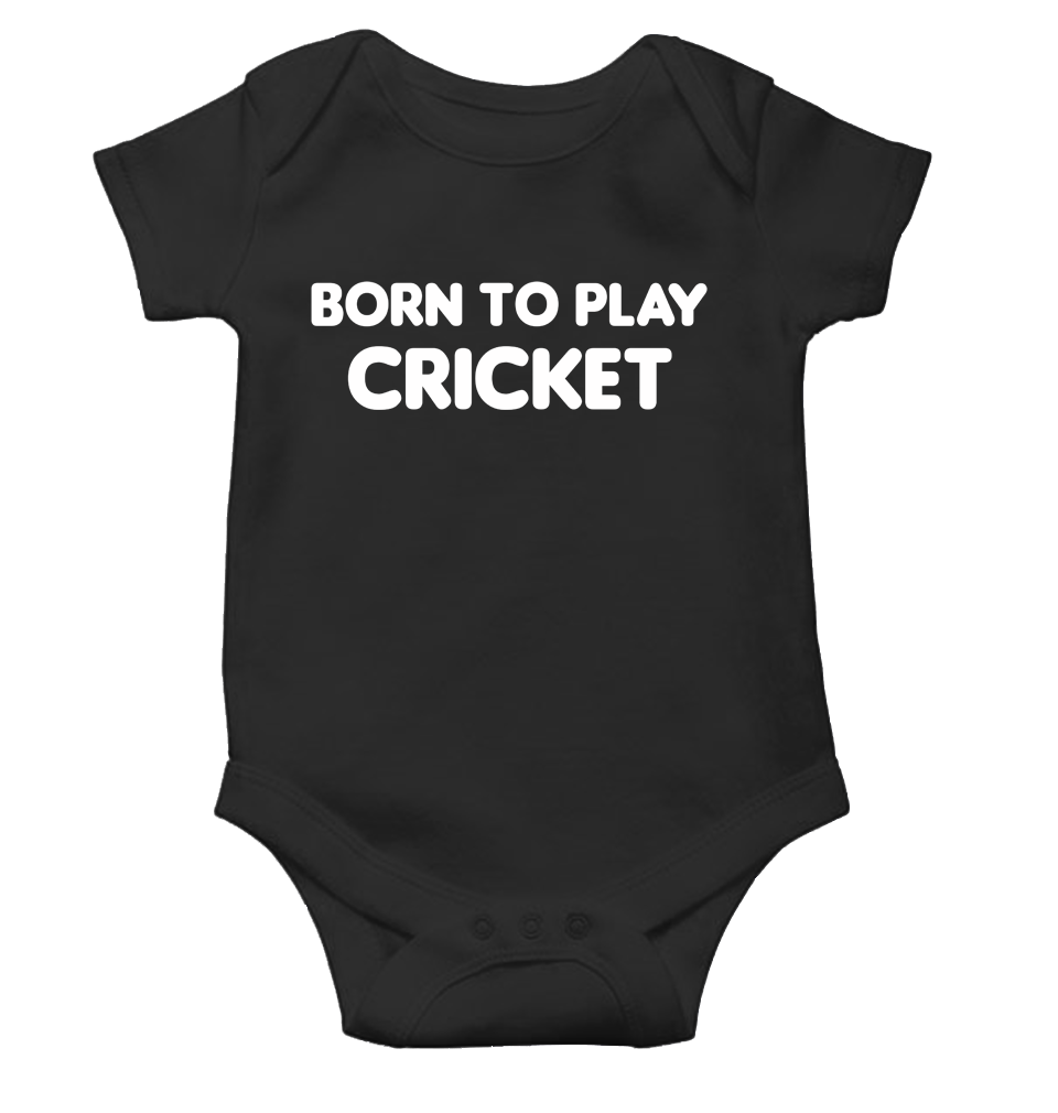 Born To Play Cricket World Cup Cricket Rompers for Baby Boy- KidsFashionVilla