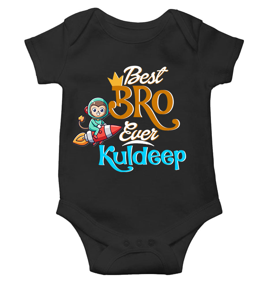 Custom Name Best Bro Ever Raksha Bandhan Rompers for Baby Boy- KidsFashionVilla