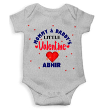 Load image into Gallery viewer, Custom Name Mommys And Daddys Little Valentine Rompers for Baby Boy- KidsFashionVilla
