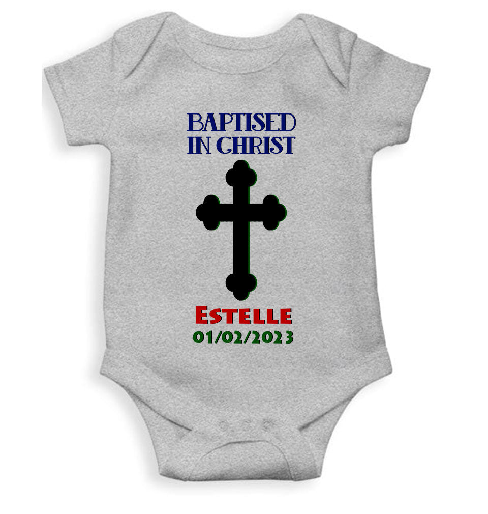 Custom Name And Date Baptised In Christ Christening Day Baptism Rompers for Baby Boy- KidsFashionVilla