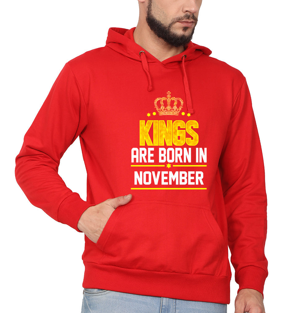 Kings Are Born In November Men Hoodies-KidsFashionVilla