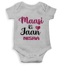 Load image into Gallery viewer, Custom Name Maasi ki jaan Rompers for Baby Girl- KidsFashionVilla
