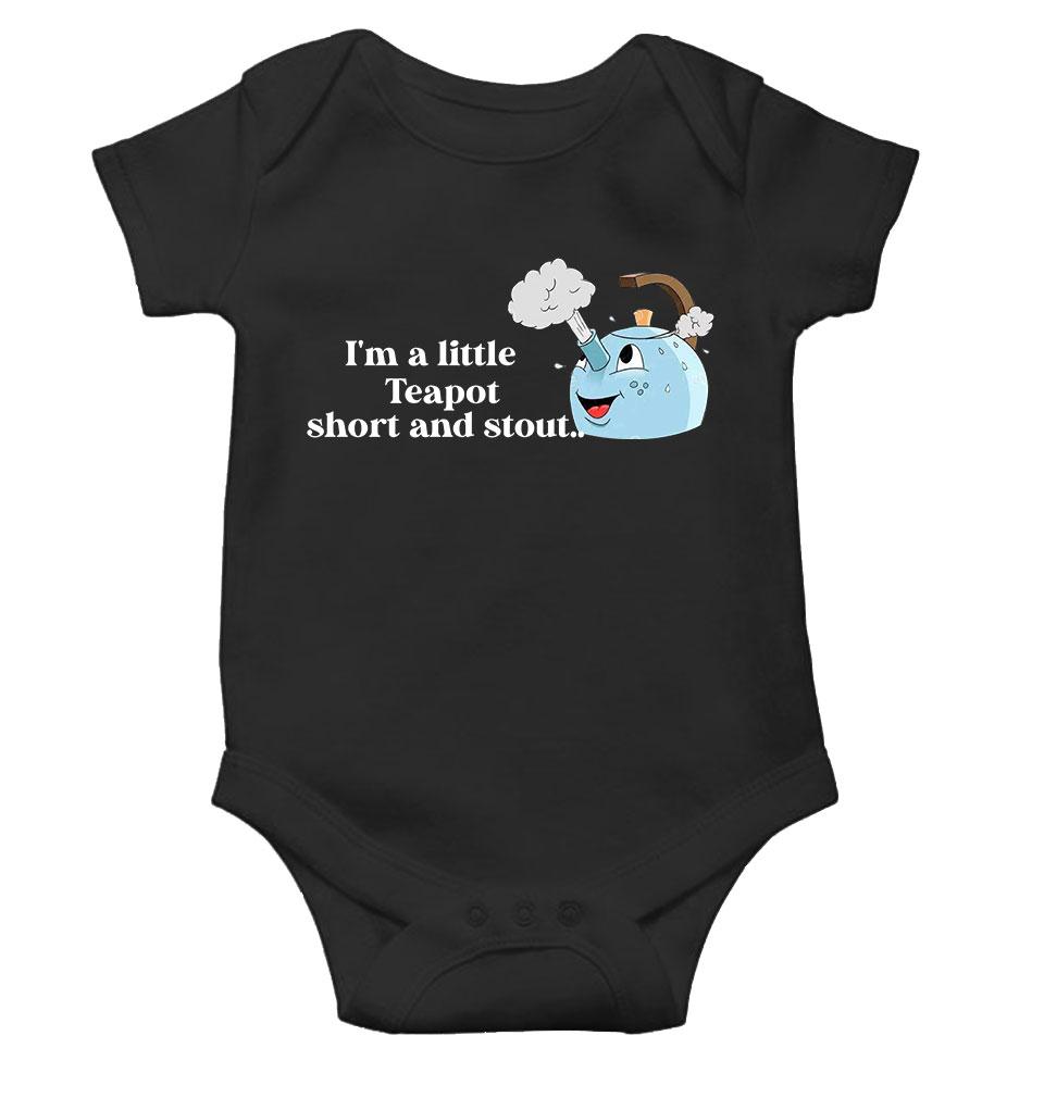 I Am A Little Teapot Poem Rompers for Baby Girl- KidsFashionVilla