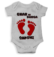 Load image into Gallery viewer, Custom Name Ghar Ki Durga Rompers for Baby Girl- KidsFashionVilla
