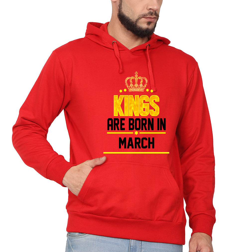 Kings Are Born In March Men Hoodies-KidsFashionVilla