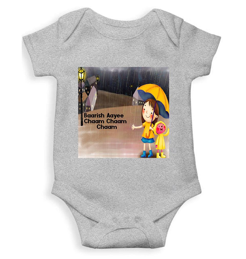 Barish Aayi Cham Cham Poem Rompers for Baby Boy- KidsFashionVilla