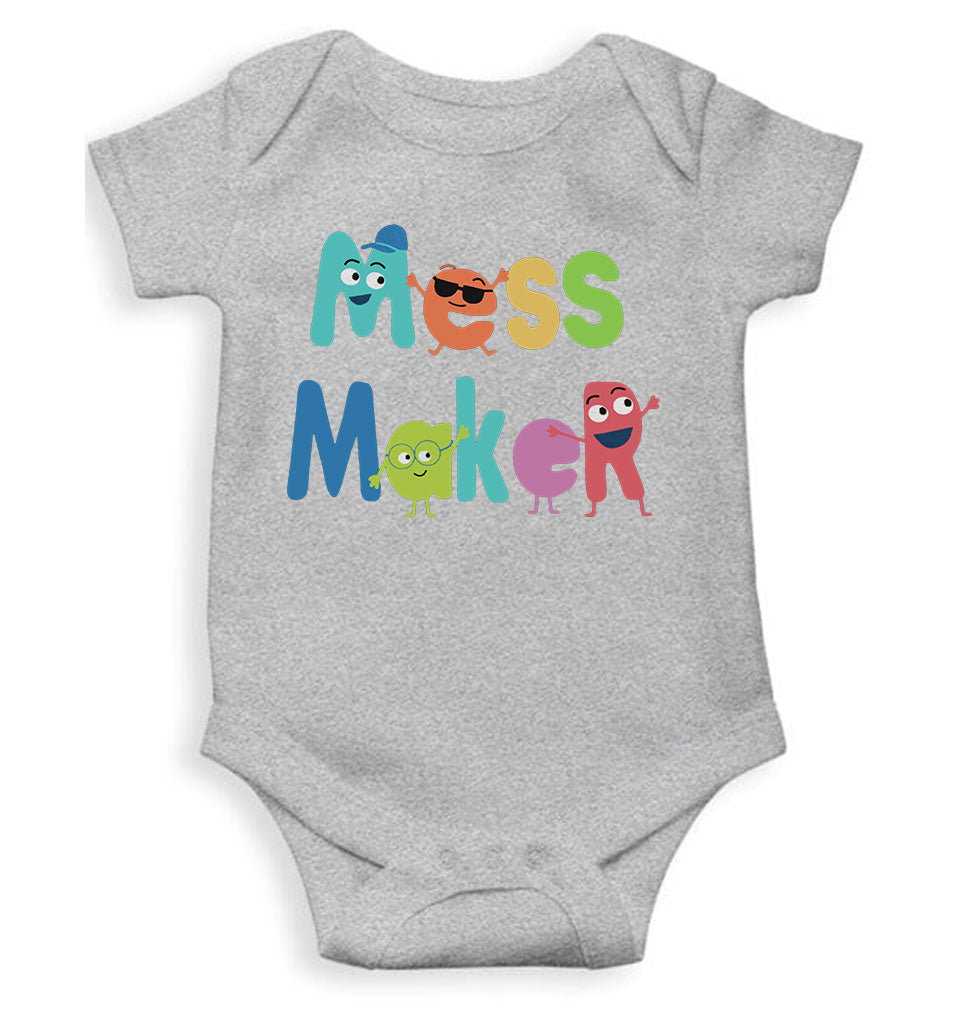 Mess Maker Cartoon Rompers for Baby Girl- KidsFashionVilla