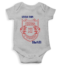 Load image into Gallery viewer, Custom Name IPL PBKS Punjab Super Kings Little Fan Rompers for Baby Girl- KidsFashionVilla
