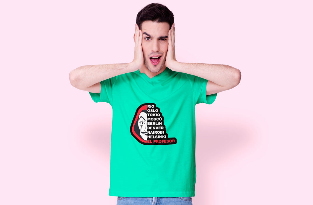 Professor Money Heist Half Sleeves T-Shirt- KidsFashionVilla