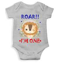 Load image into Gallery viewer, Roar I Am One First Birthday Rompers for Baby Girl- KidsFashionVilla
