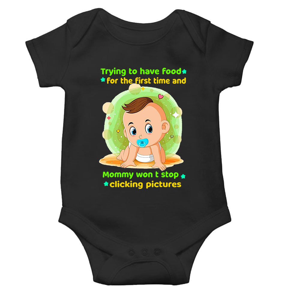 Baby Eating Food Rompers for Baby Girl- KidsFashionVilla