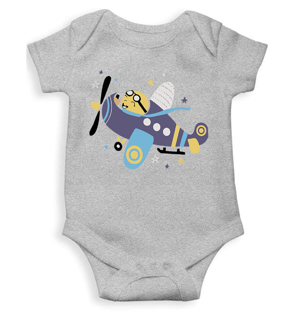 Jumbo Jet Cartoon Rompers for Baby Girl- KidsFashionVilla