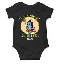 Load image into Gallery viewer, Custom Name Cutest Bhakt Mahashivratri Rompers for Baby Girl- KidsFashionVilla
