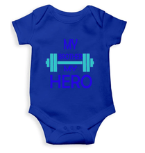 Load image into Gallery viewer, My Brother My Hero Rompers for Baby Girl- KidsFashionVilla
