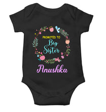 Load image into Gallery viewer, Custom Name Promoted To Big Sister Rakhi Rompers for Baby Girl- KidsFashionVilla

