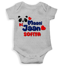 Load image into Gallery viewer, Custom Name Panda Maasi ki jaan Rompers for Baby Girl- KidsFashionVilla
