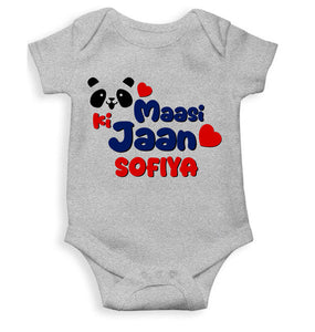 Custom Name Panda Maasi ki jaan Rompers for Baby Girl- KidsFashionVilla