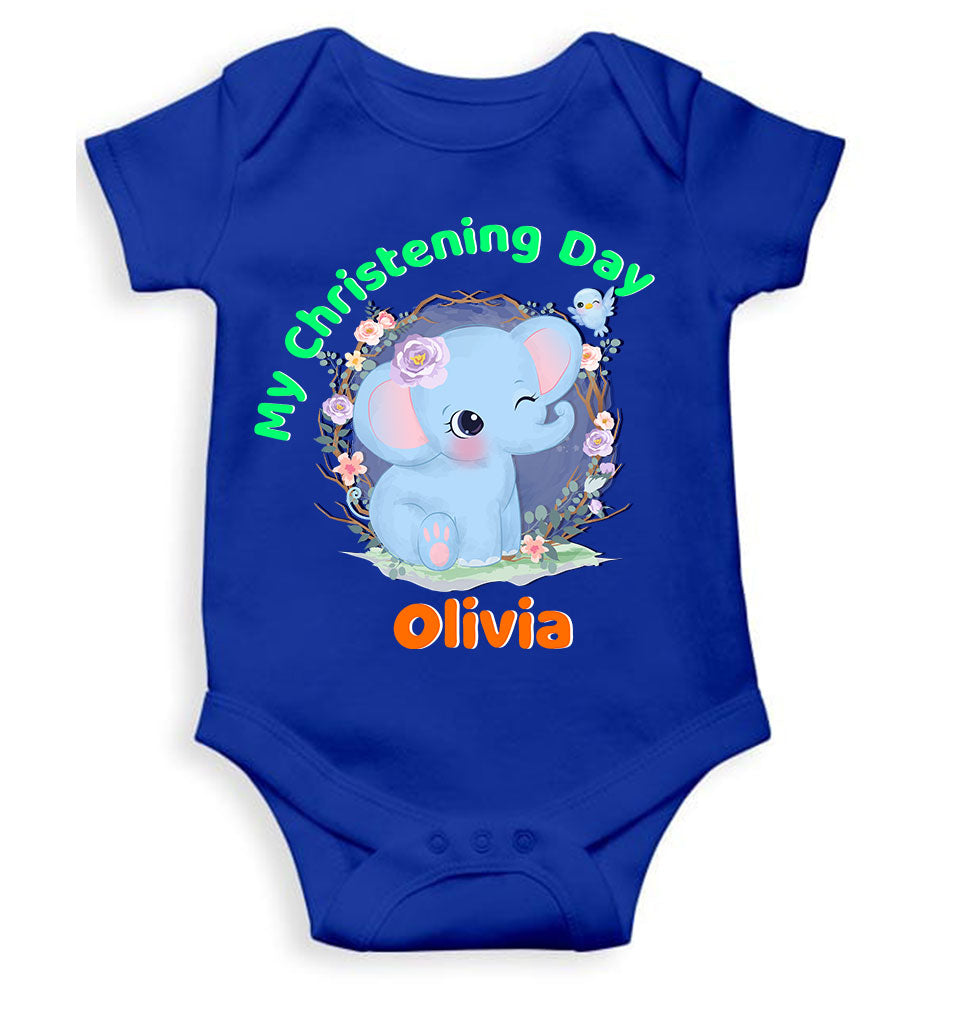 Custom Name Christening Day Baptism Rompers for Baby Girl- KidsFashionVilla