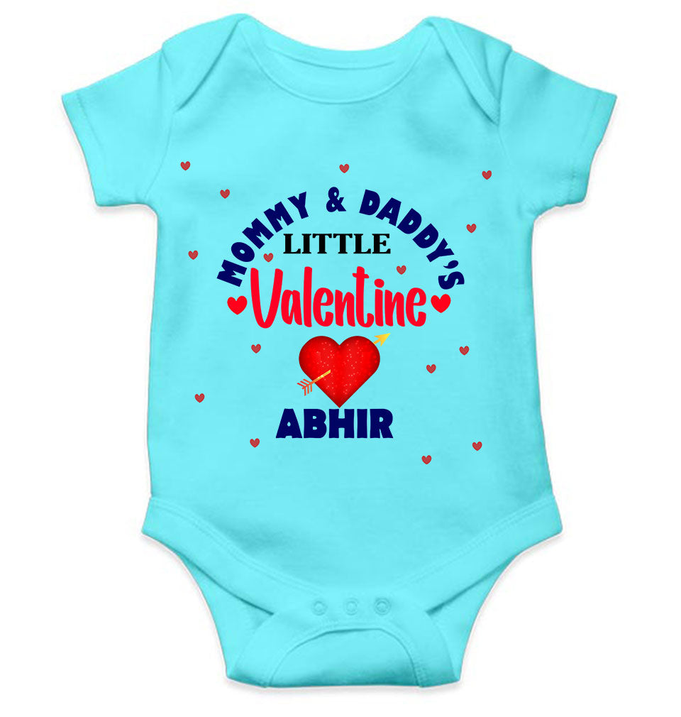 Custom Name Mommys And Daddys Little Valentine Rompers for Baby Boy- KidsFashionVilla