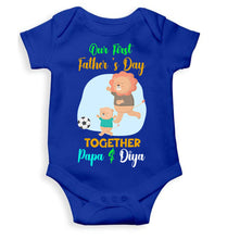 Load image into Gallery viewer, Custom Name Our First Father Day Rompers for Baby Girl- KidsFashionVilla
