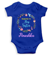 Load image into Gallery viewer, Custom Name Promoted To Big Sister Rakhi Rompers for Baby Girl- KidsFashionVilla
