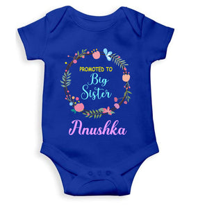Custom Name Promoted To Big Sister Rakhi Rompers for Baby Girl- KidsFashionVilla