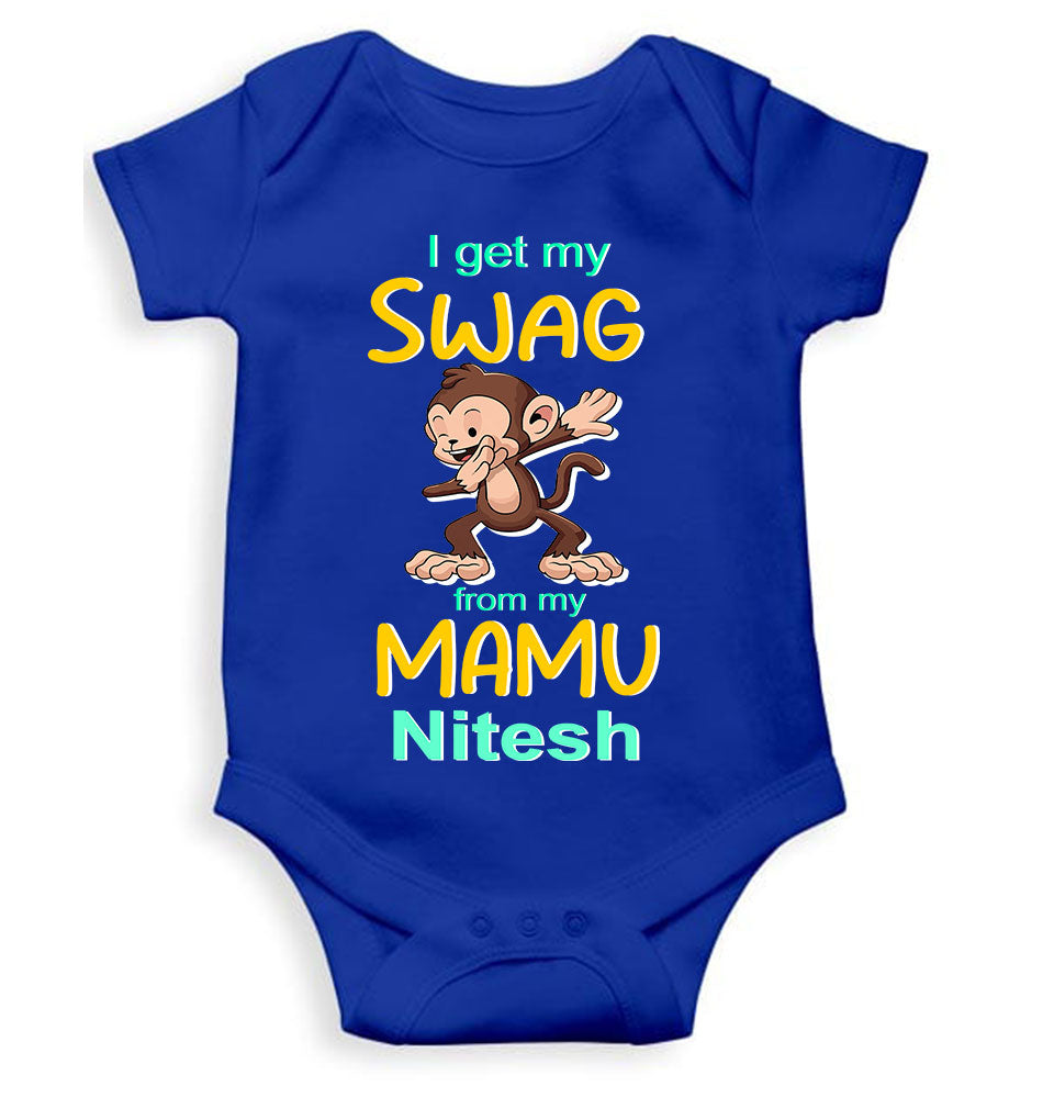Custom Name Swag From My Mamu Rompers for Baby Boy- KidsFashionVilla