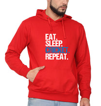 Load image into Gallery viewer, CRICKET Eat Sleep Cricket Repeat Men Hoodies-KidsFashionVilla
